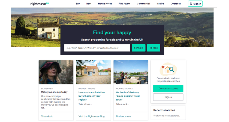 Rightmove - best websites for renting in London, Rent Property Websites